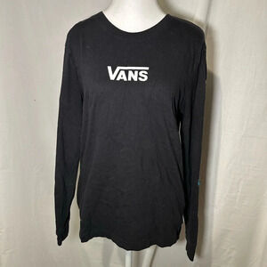 Women's VANS black long sleeve shirt with floral sleeves size small